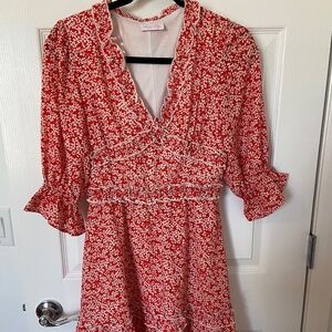 Pink lily floral dress